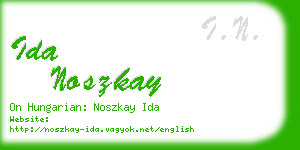 ida noszkay business card